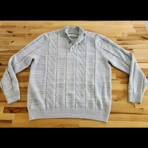 Southern Pines Mens Sweater Cotton Pullover Button Neck Size XL